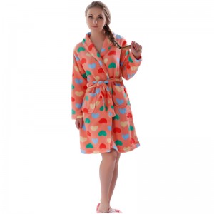 Флисовый халат для женщин с принтом для взрослых Пижама